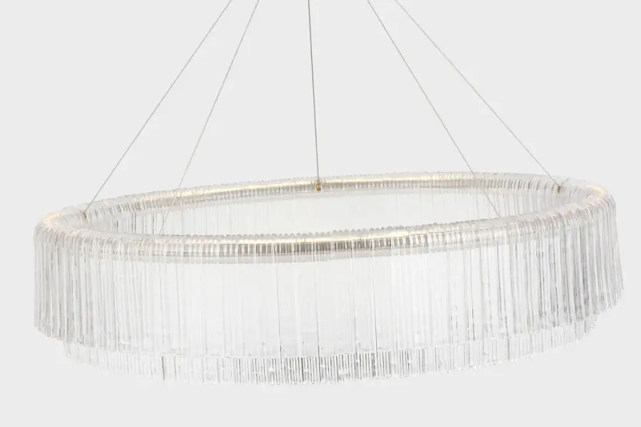 Stunning 48" Linear Chandelier with Timeless Brass Finish - Image 4