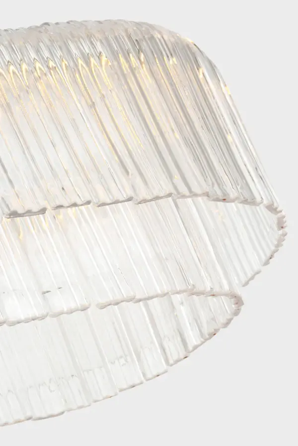 Maderno 55" Linear Chandelier in Hand-Rubbed Antique Brass with Clear Glass - Image 3