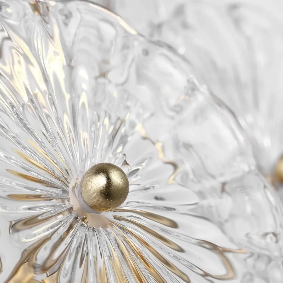 Gianna 21" Layered Sconce in Gild with Clear Glass - Image 6
