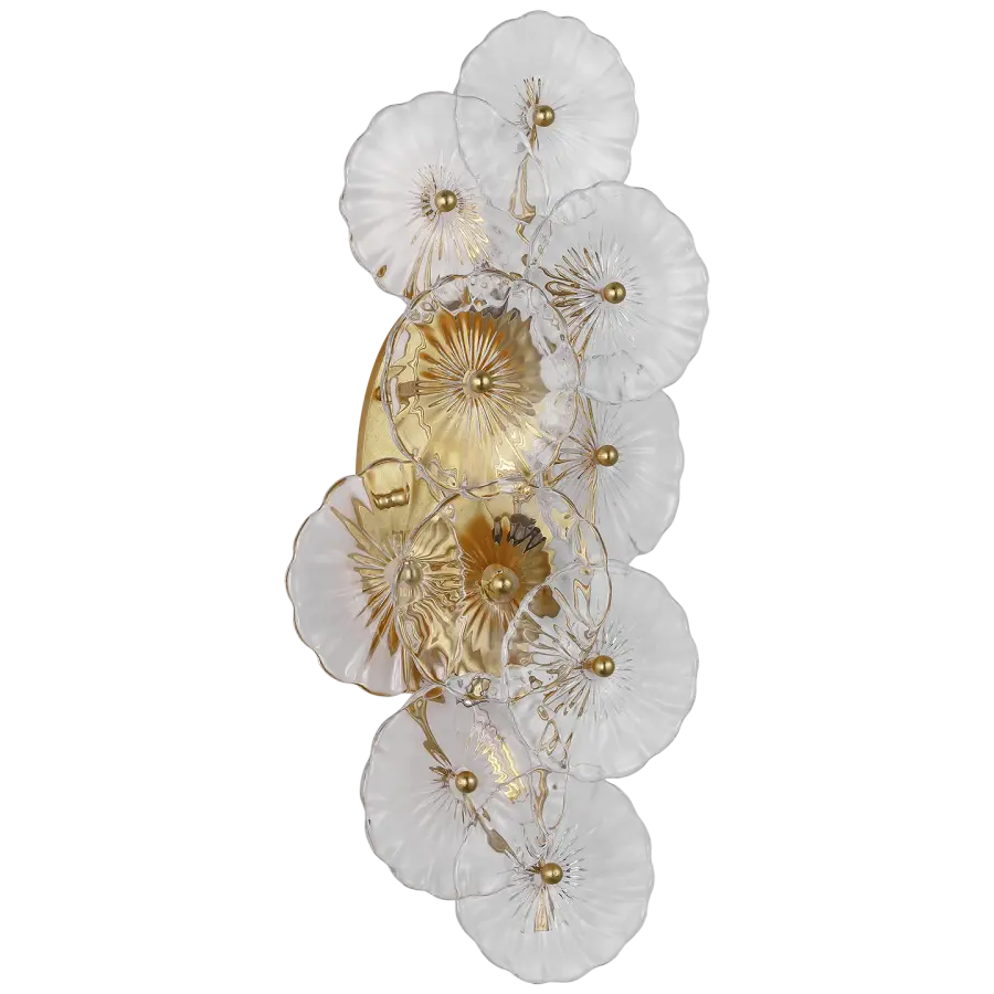 Gianna 21" Layered Sconce in Gild with Clear Glass - Image 8
