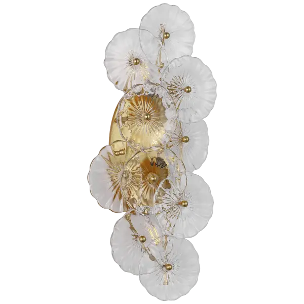 Gianna 21" Layered Sconce in Gild with Clear Glass - Image 9