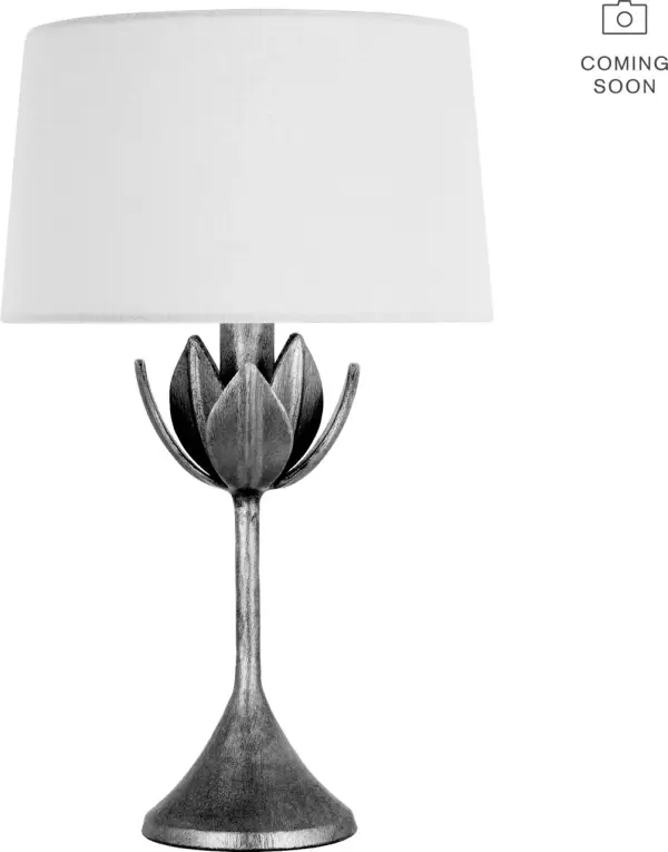 The Alberto cordless accent lamp combines traditional elegance with modern convenience. Its antique bronze leaf finish and linen shade create warm, sophisticated lighting perfect for bedside or accent tables. - alternate view