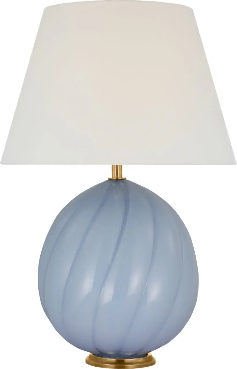 Whimsical Artisanal Glass Lamp with Cordless Convenience - Image 1