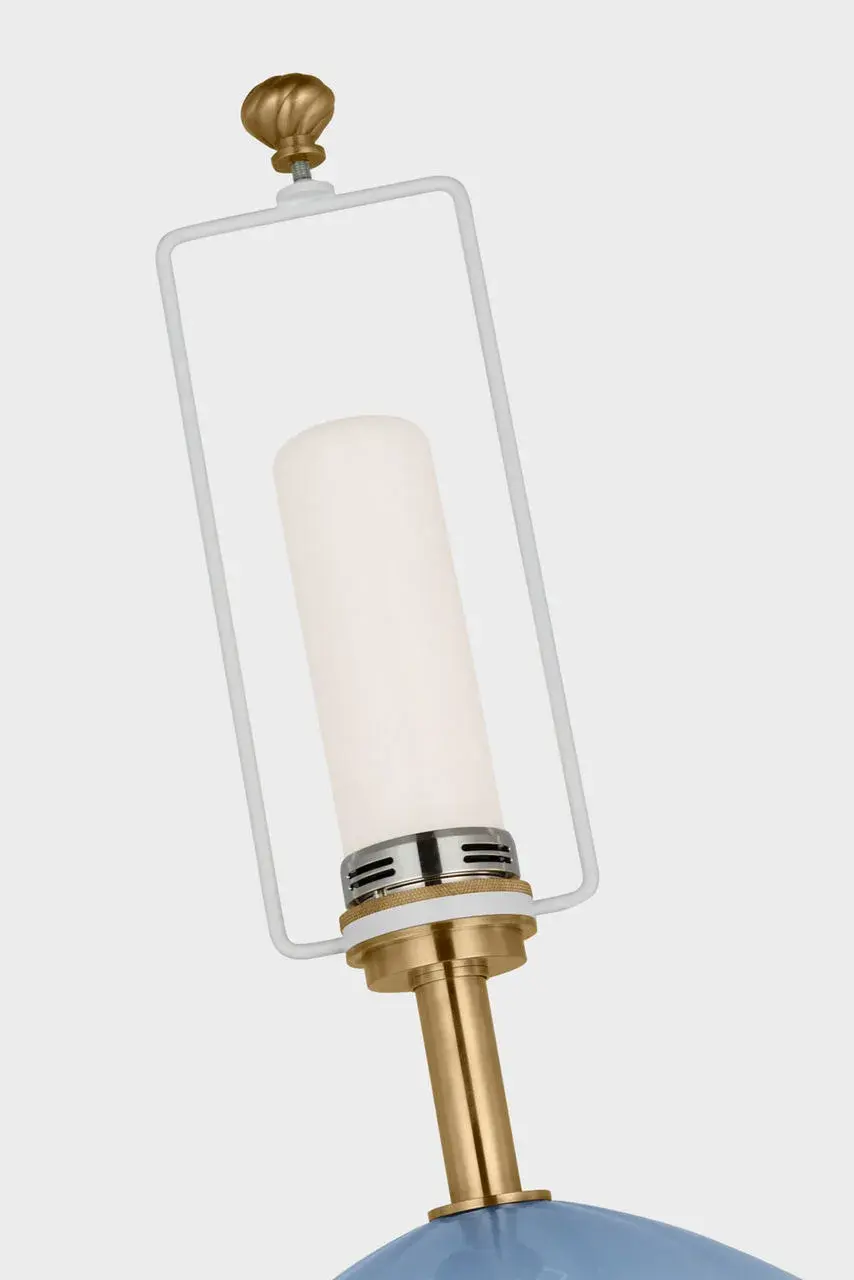 Whimsical Artisanal Glass Lamp with Cordless Convenience - Image 3