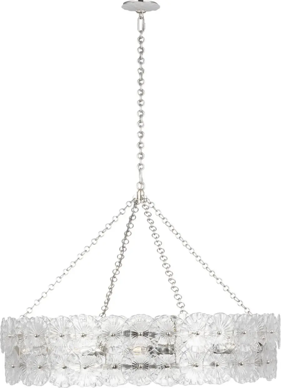Gianna 36" Ring Chandelier in Burnished Silver Leaf - Image 1