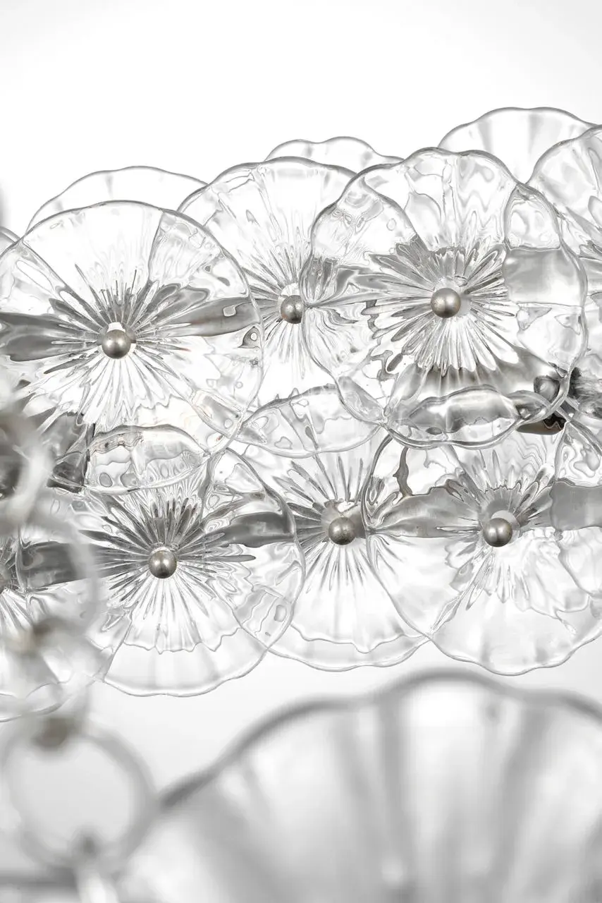 Gianna 36" Ring Chandelier in Burnished Silver Leaf - Image 3