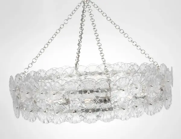 Gianna 36" Ring Chandelier in Burnished Silver Leaf - Image 4