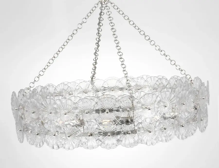 Gianna 36" Ring Chandelier in Burnished Silver Leaf - Image 4