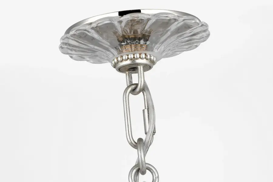 Gianna 36" Ring Chandelier in Burnished Silver Leaf - Image 8