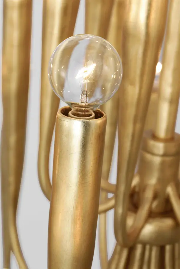 Acadia 30" Medium Chandelier in Antique Gold Leaf - Image 2