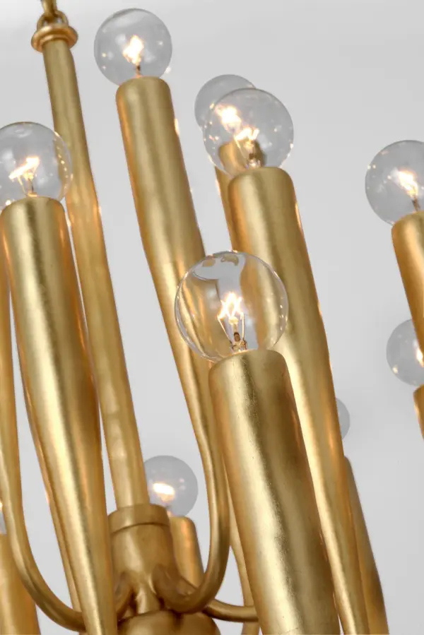 Acadia 30" Medium Chandelier in Antique Gold Leaf - Image 6