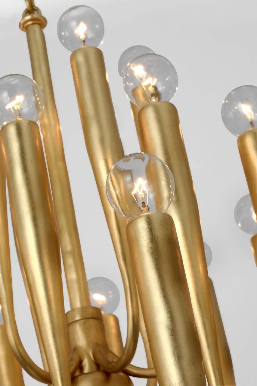 Acadia 30" Medium Chandelier in Antique Gold Leaf - Image 6