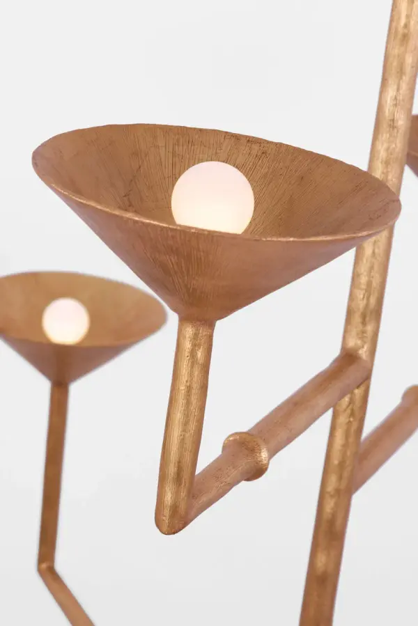 Grand Statement Chandelier with Luxurious Antique Gold Finish - Image 2