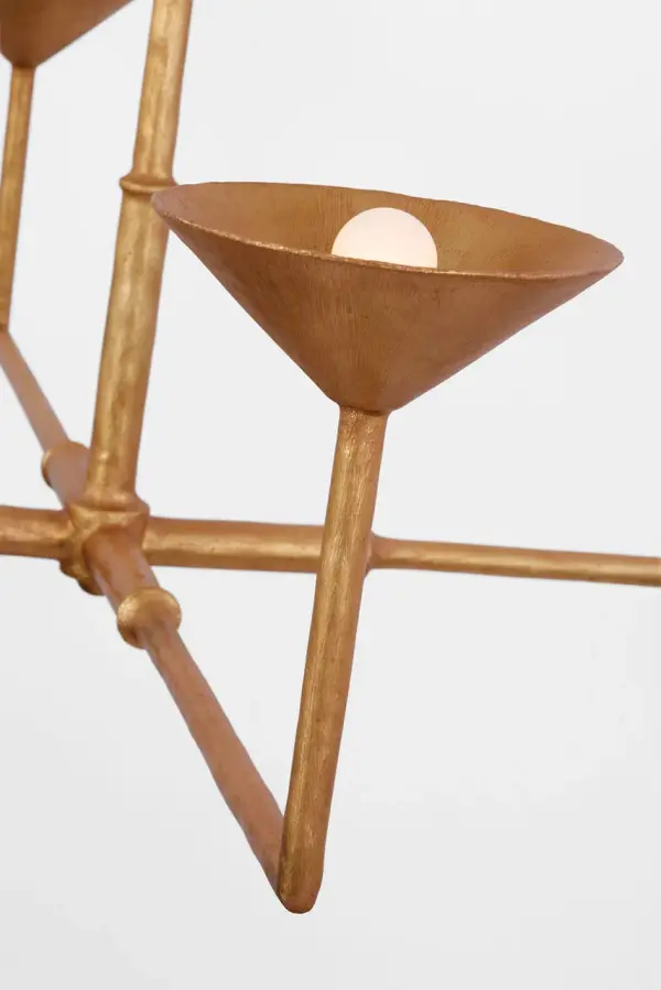 Grand Statement Chandelier with Luxurious Antique Gold Finish - Image 3