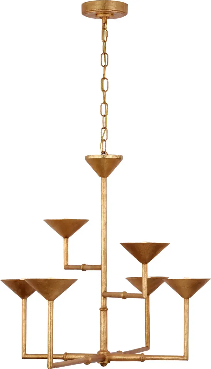 Stunning Asymmetric Statement Piece with Luxurious Gold Leaf Finish - Image 1