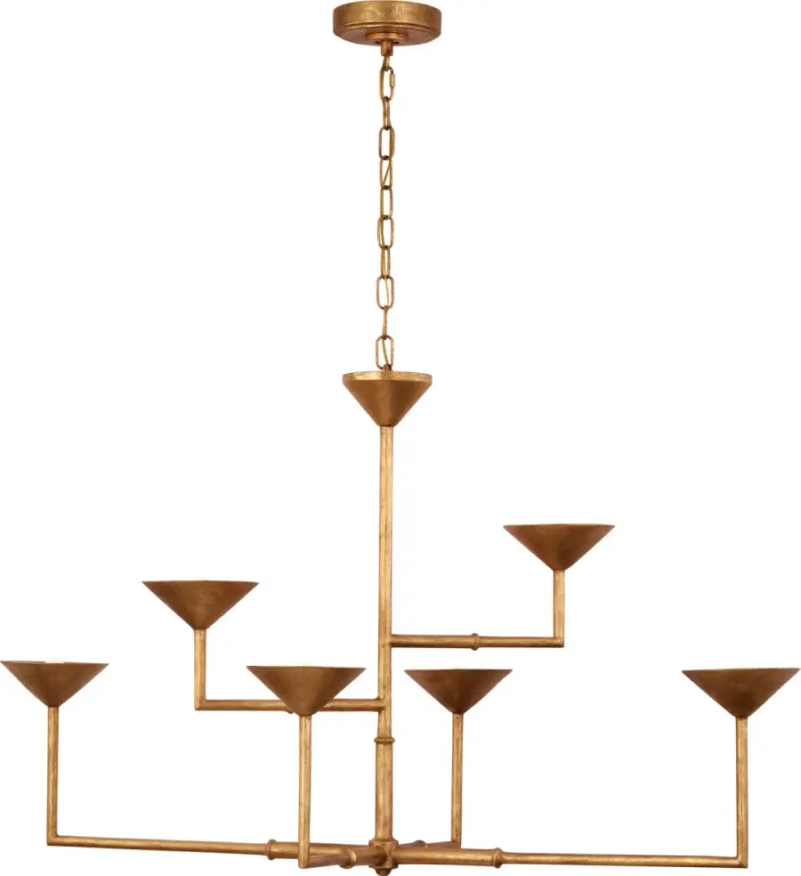 Stunning Asymmetric Statement Piece with Luxurious Gold Leaf Finish - Image 2