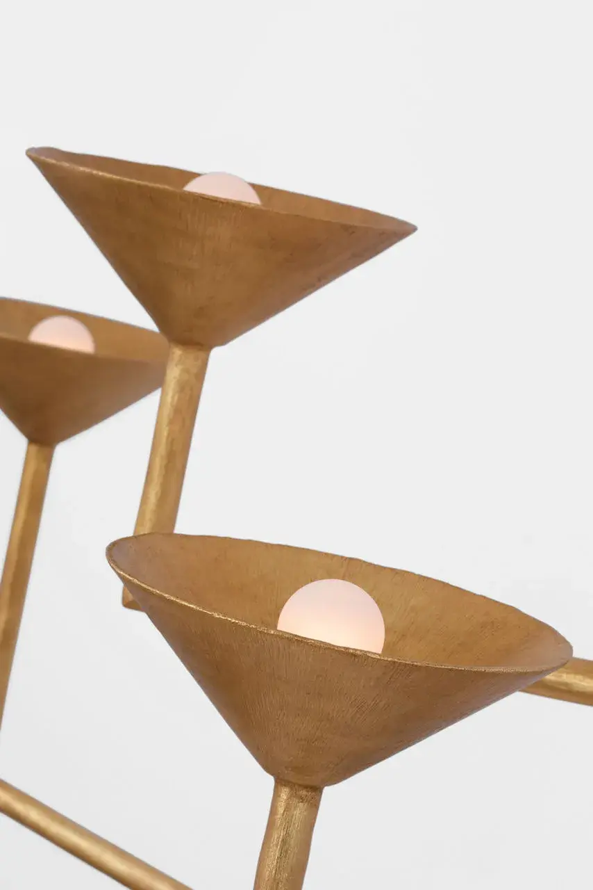 Stunning Asymmetric Statement Piece with Luxurious Gold Leaf Finish - Image 6