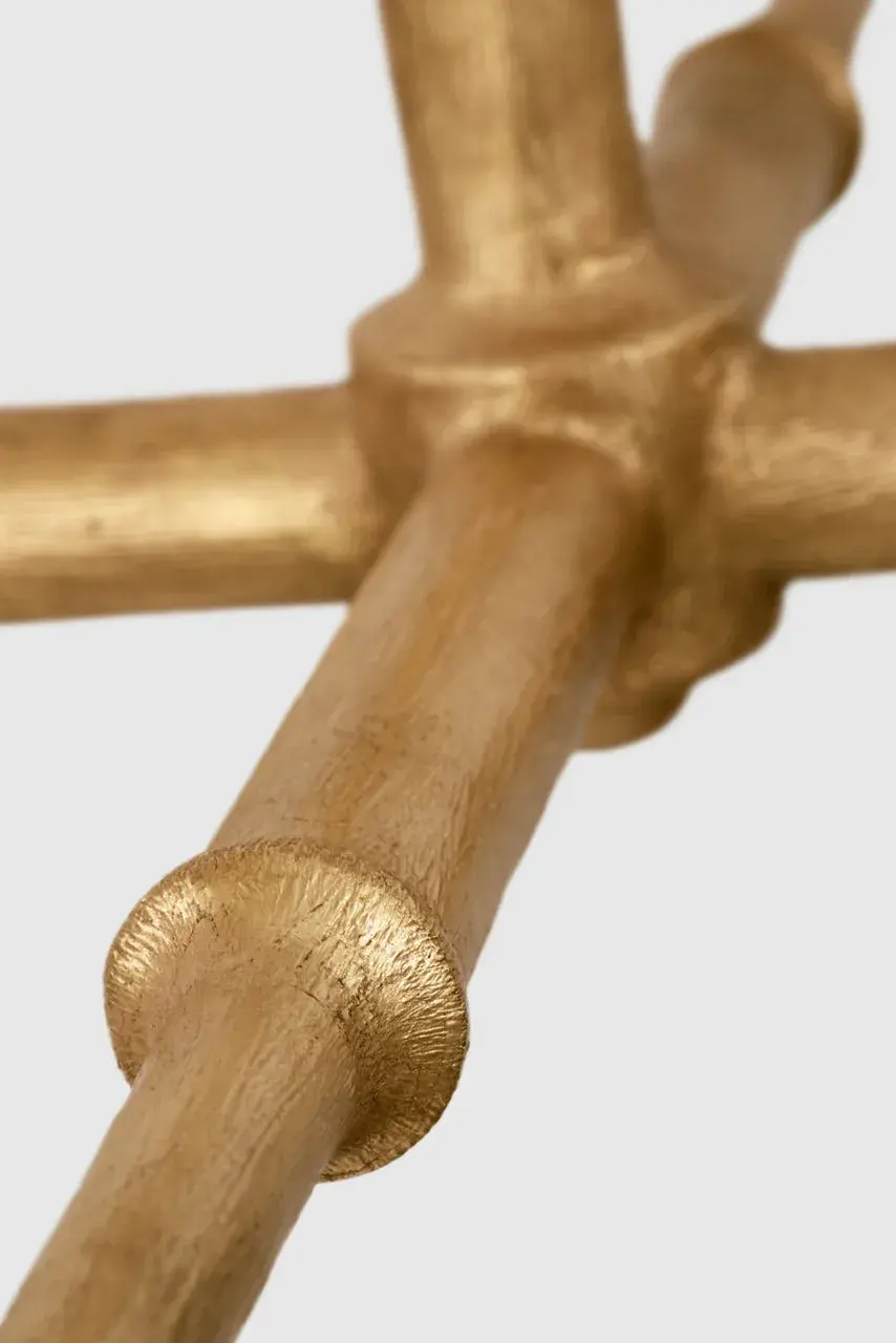 Stunning Asymmetric Statement Piece with Luxurious Gold Leaf Finish - Image 8