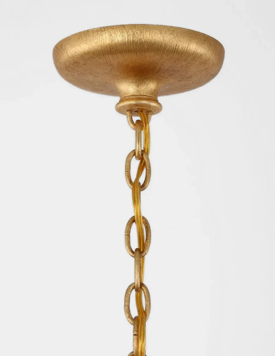 Sophisticated Linear Chandelier with Warm Antique Gold Finish - Image 2