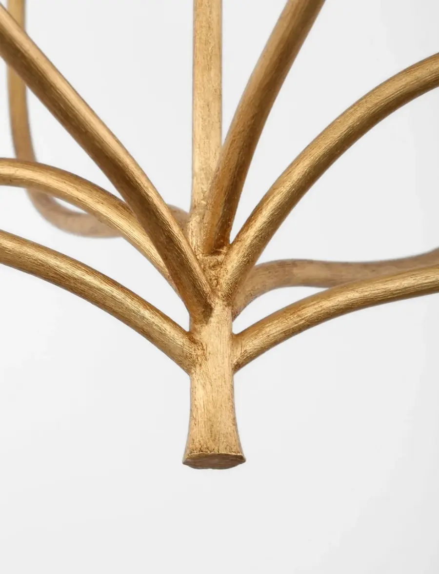 Sophisticated Linear Chandelier with Warm Antique Gold Finish - Image 6