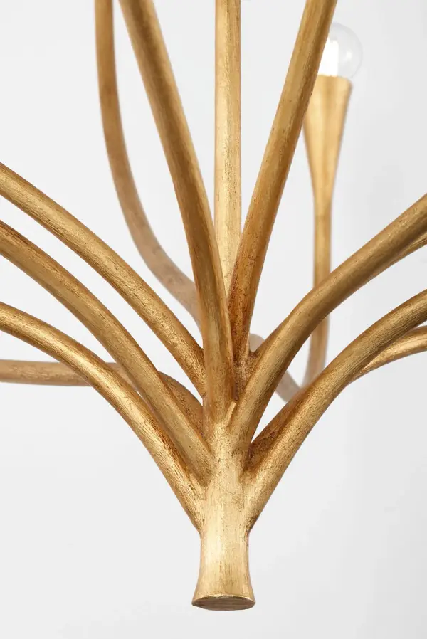 Marini 43" Chandelier in Antique Gold Leaf - Image 7