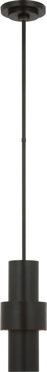 Chalmette 6" Layered Pendant in Aged Iron