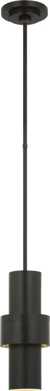 Chalmette 6" Layered Pendant in Aged Iron - Image 2