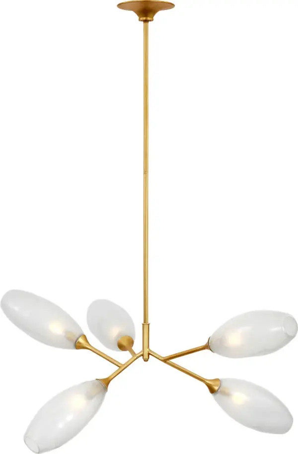 The Toscano chandelier brings sophisticated European elegance with its branched design and warm gild finish. Frosted glass shades provide soft, diffused lighting perfect for formal dining and entertaining spaces.