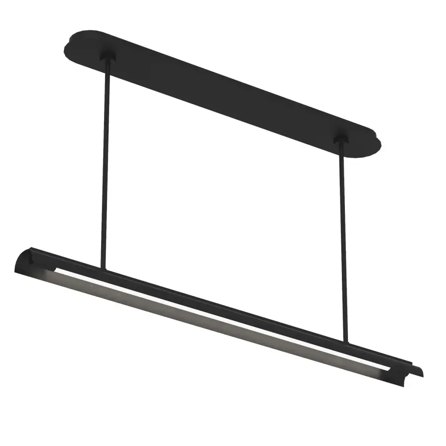 Carson LED Linear Chandelier in Midnight Black