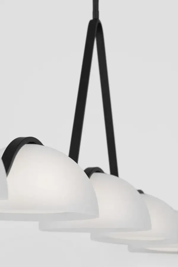 Nido Five Light Linear Chandelier in Midnight Black - Image 3