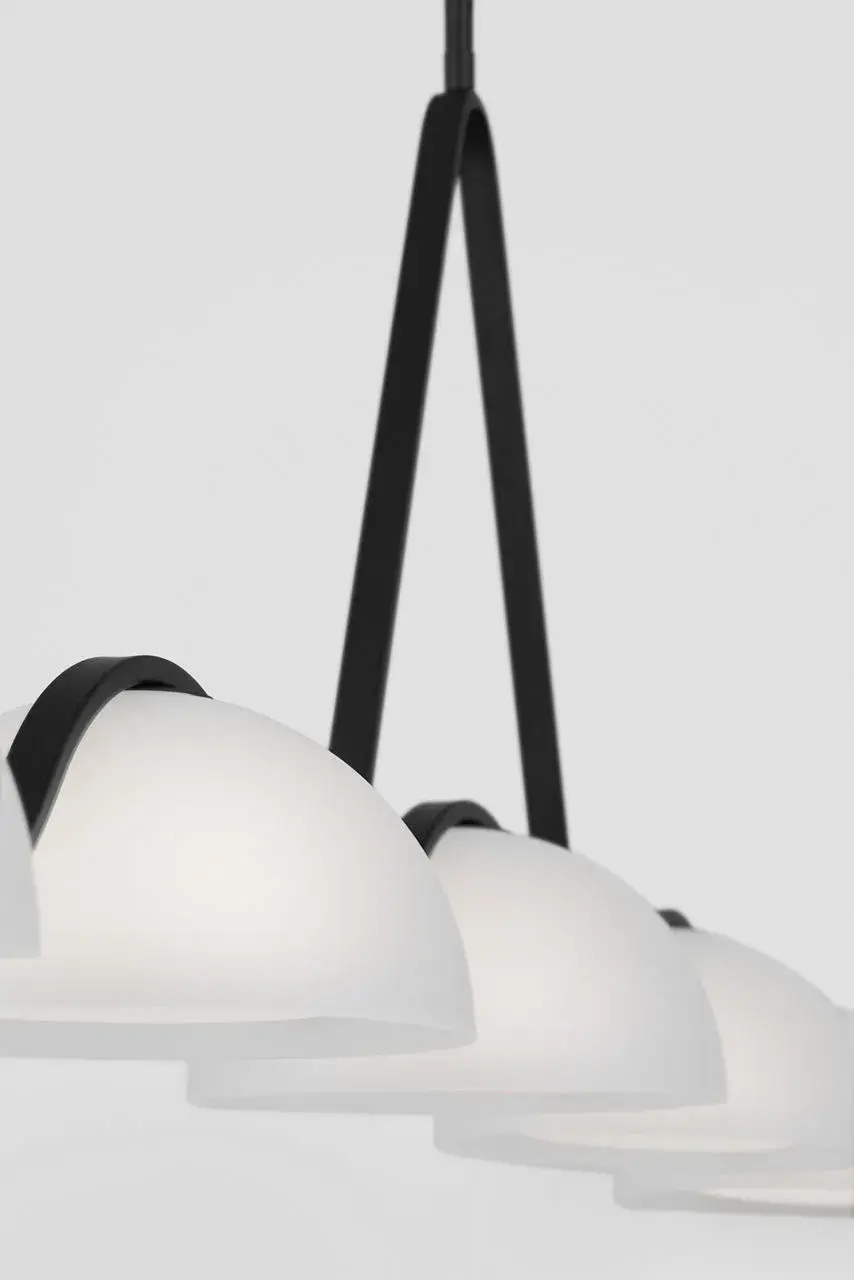 Nido Five Light Linear Chandelier in Midnight Black - Image 3