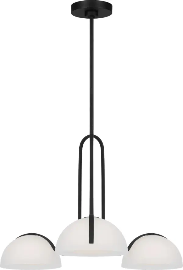 Nido Three Light Chandelier in Midnight Black - Image 2