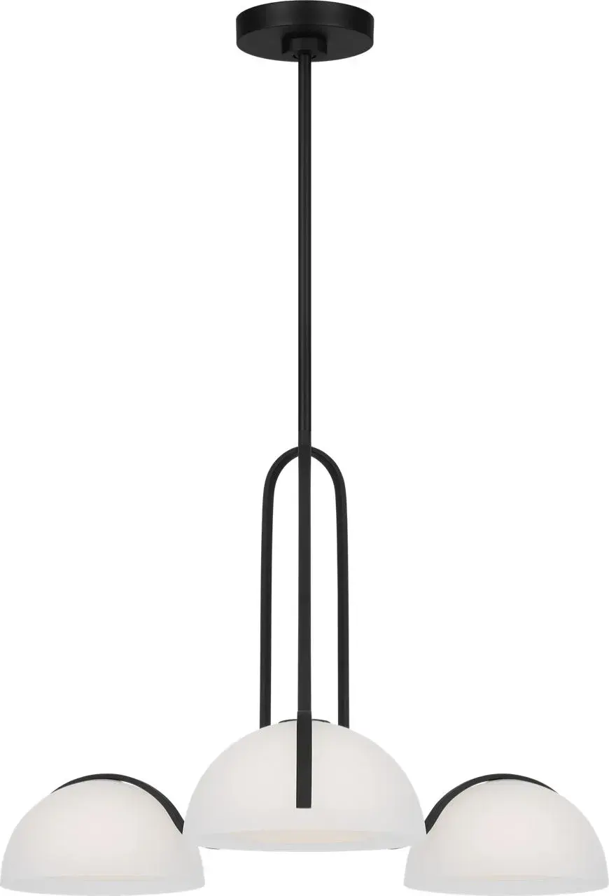 Nido Three Light Chandelier in Midnight Black - Image 2