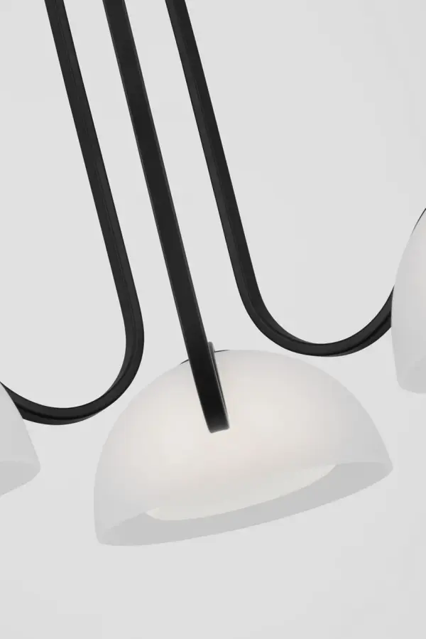 Nido Three Light Chandelier in Midnight Black - Image 3