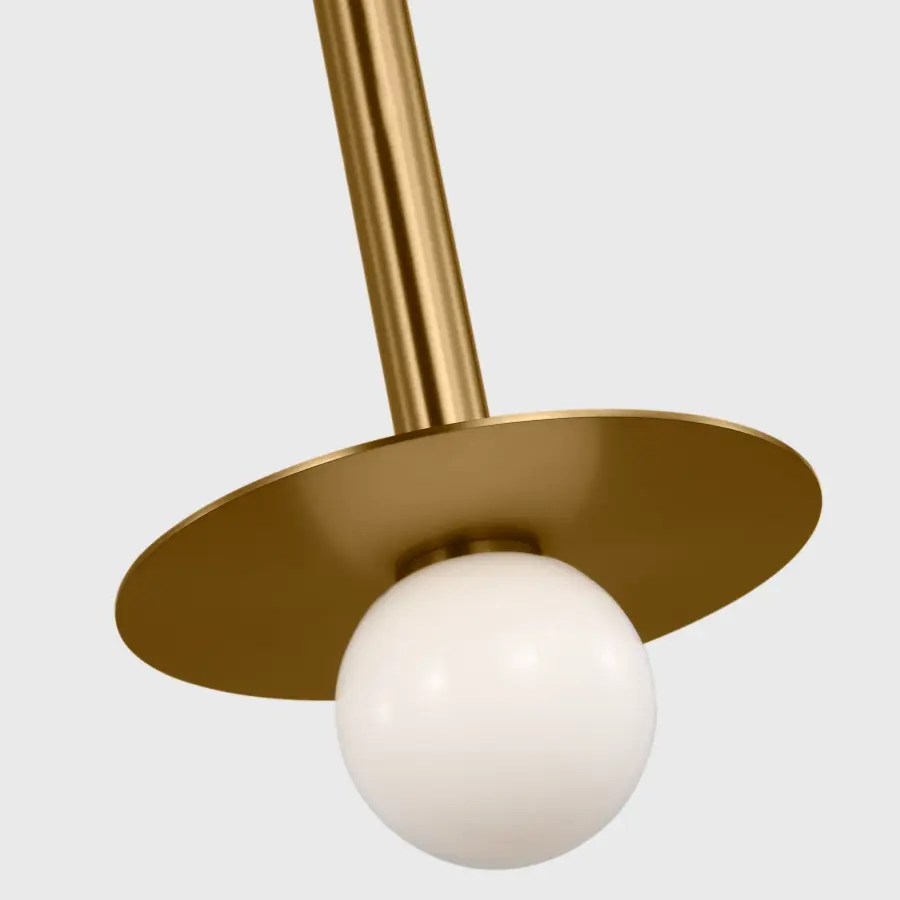 Nodes Small Linear Pendant in Burnished Brass - Image 12