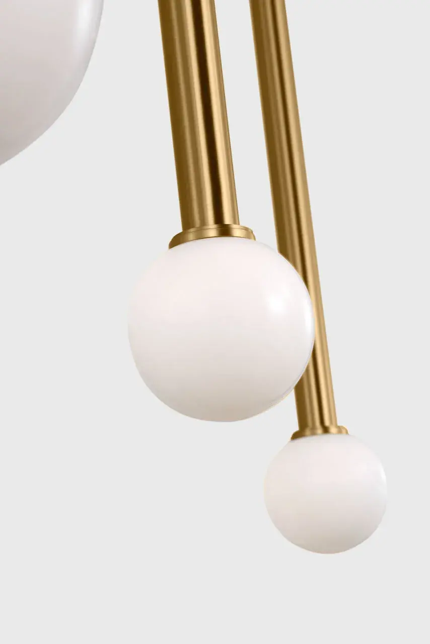 Nodes Small Linear Pendant in Burnished Brass - Image 3