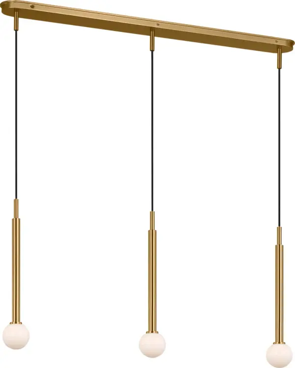 Nodes Small Linear Pendant in Burnished Brass - Image 5