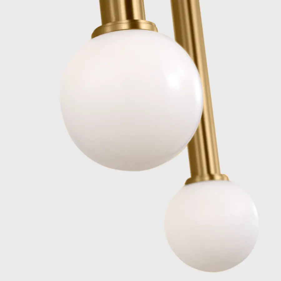 Nodes Small Linear Pendant in Burnished Brass - Image 10