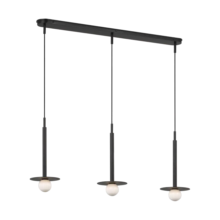 Nodes Small Linear Pendant in Midnight Black - Image 2