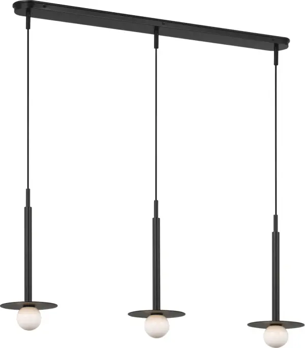 Nodes Small Linear Pendant in Midnight Black - Image 3