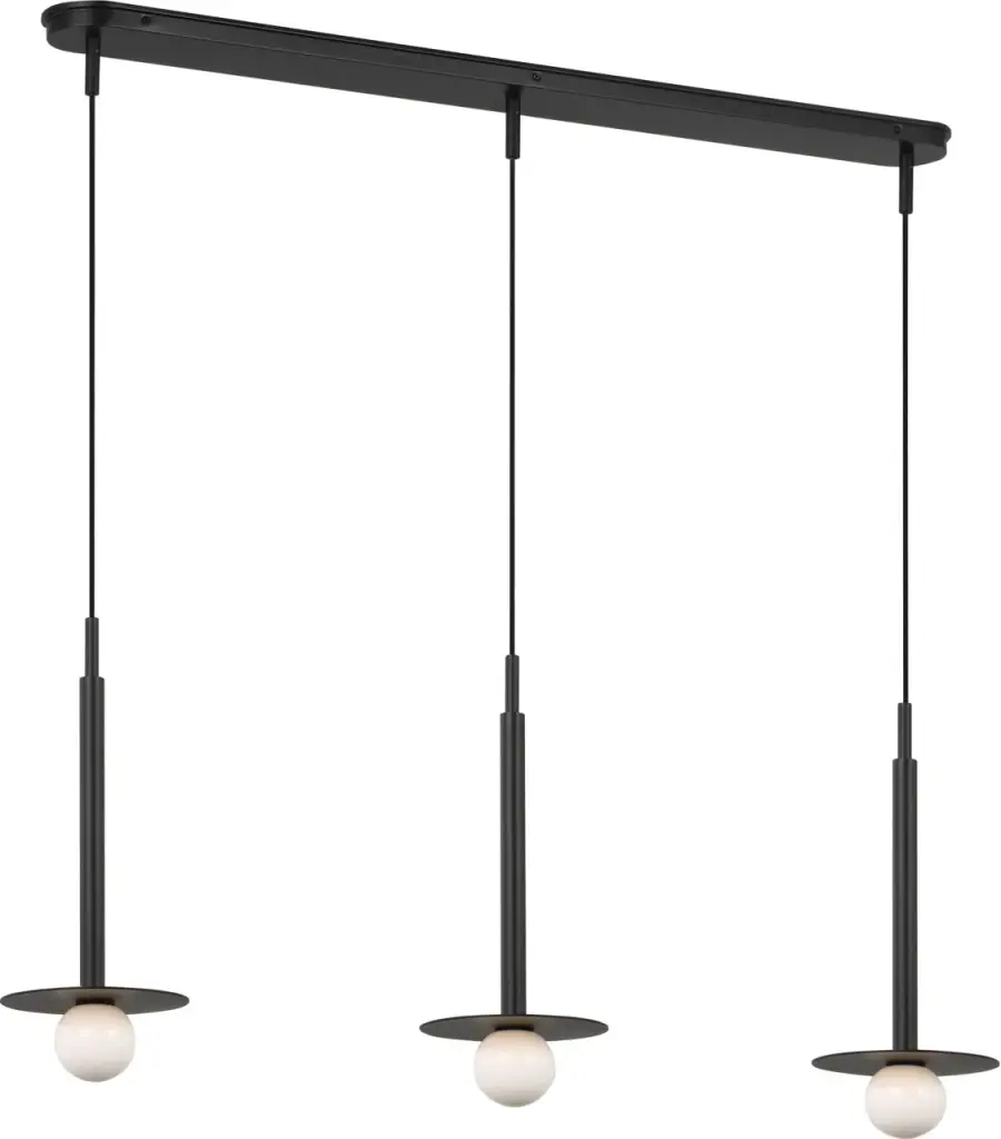 Nodes Small Linear Pendant in Midnight Black - Image 3