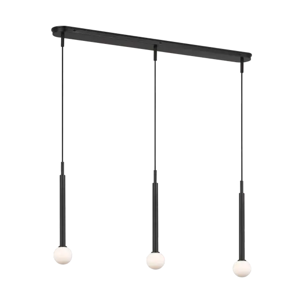 Nodes Small Linear Pendant in Midnight Black - Image 4