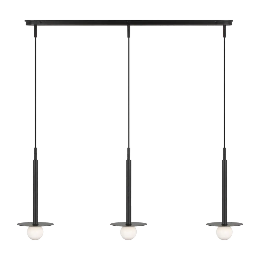 Nodes Small Linear Pendant in Midnight Black - Image 9