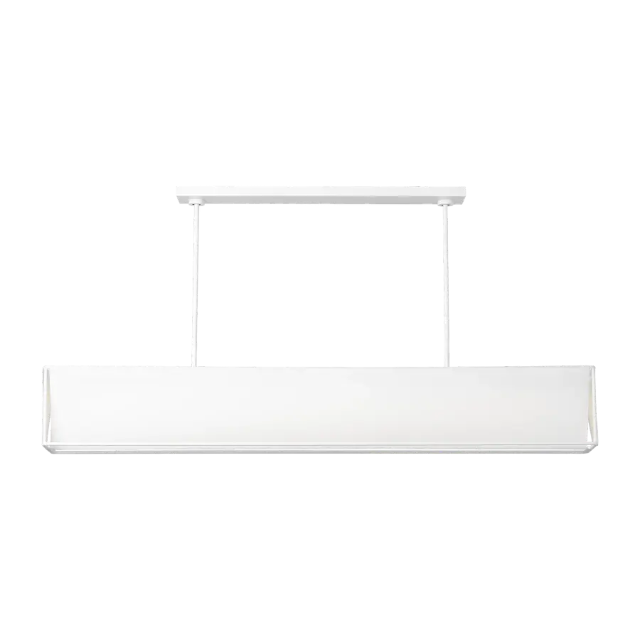 Velero Large Linear Chandelier in Soft Linen - Image 5