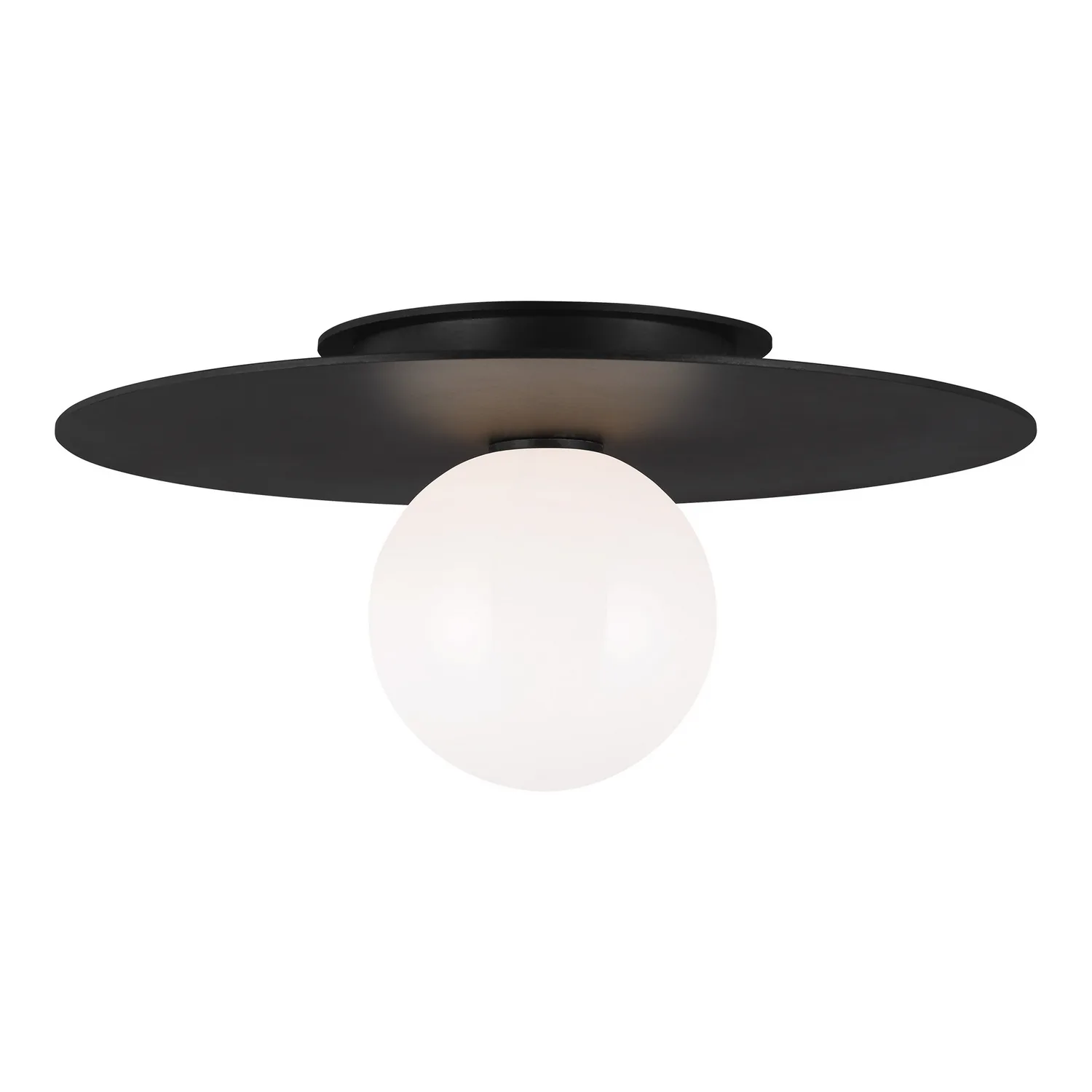 Nodes One Light Flush Mount in Midnight Black