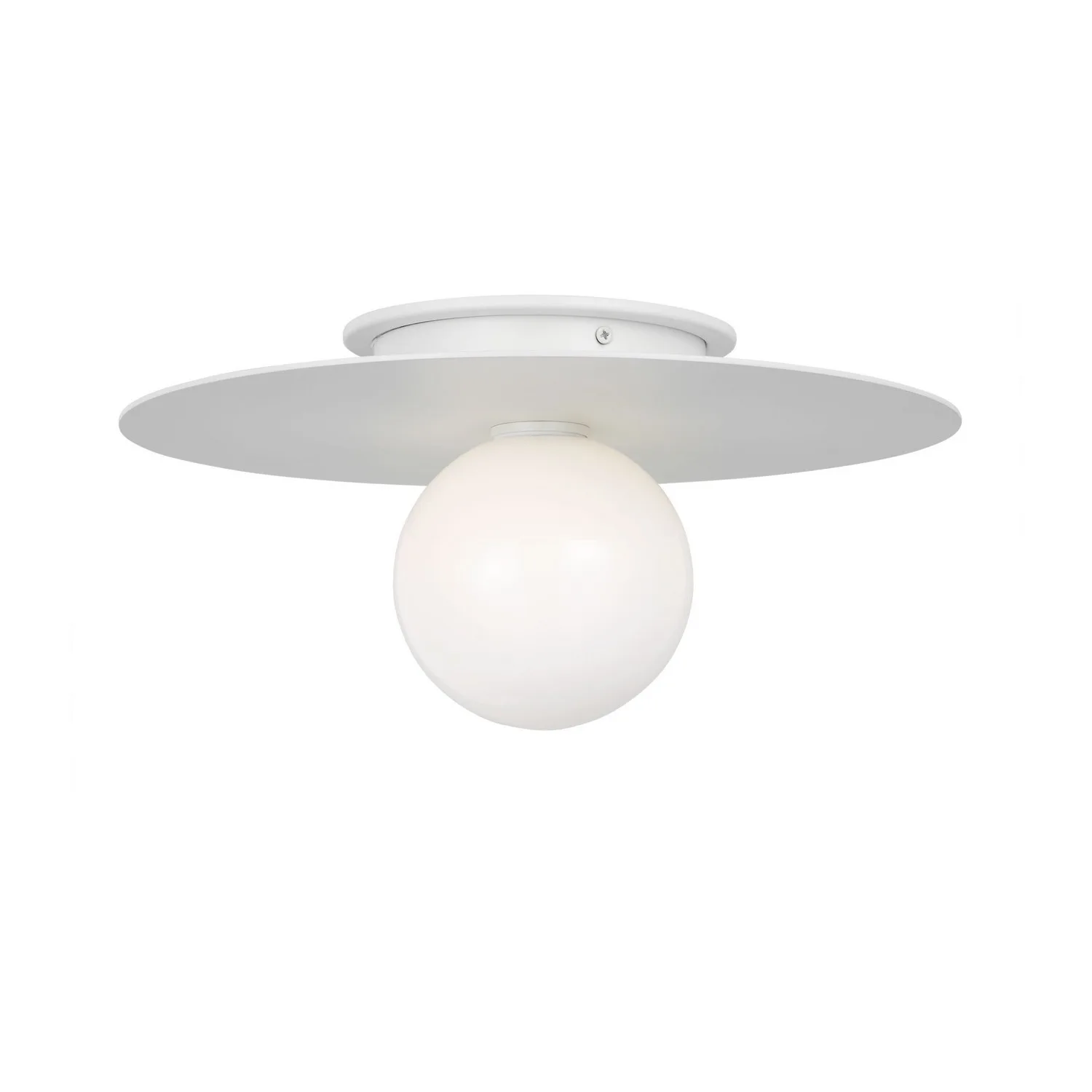 Nodes One Light Flush Mount in Matte White