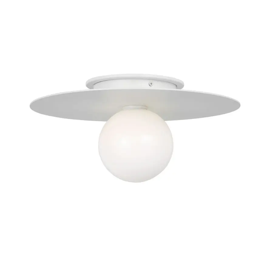 Nodes One Light Flush Mount in Matte White