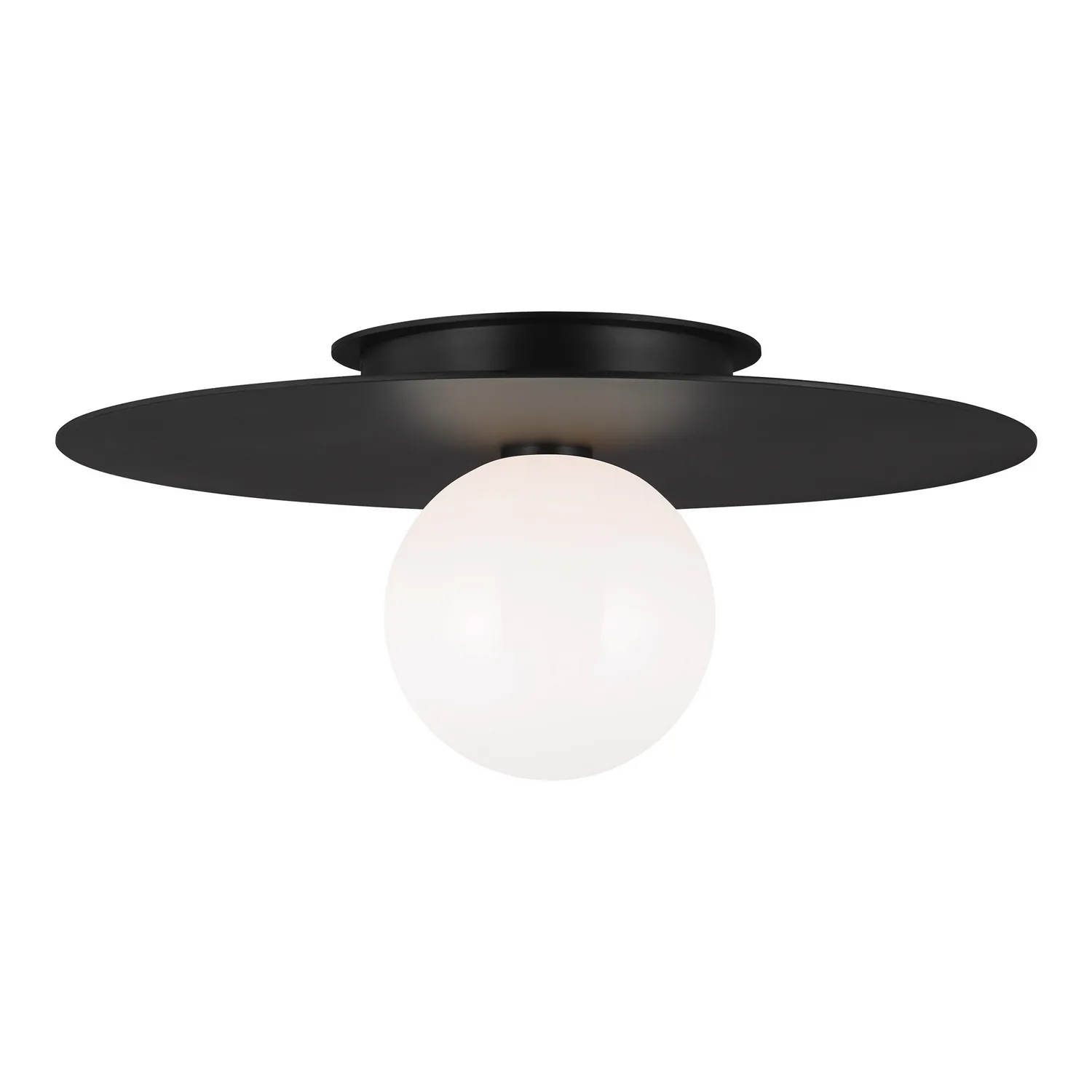 Nodes One Light Flush Mount in Midnight Black