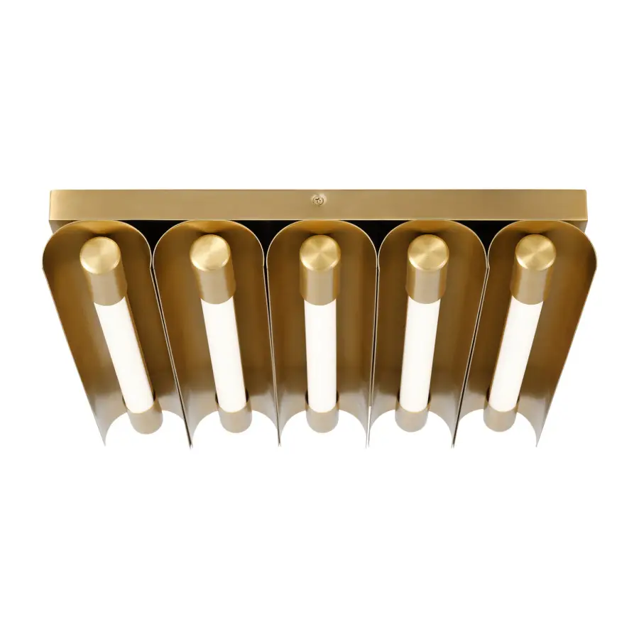 Carson LED Flush Mount in Burnished Brass