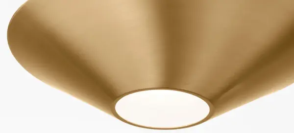 Echo Medium Flush Mount in Burnished Brass - Image 3